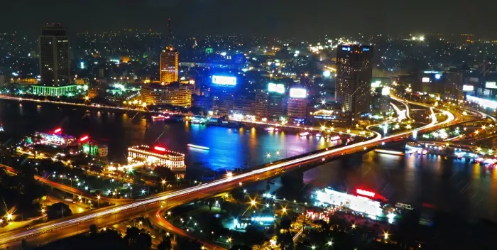 Cairo at night .