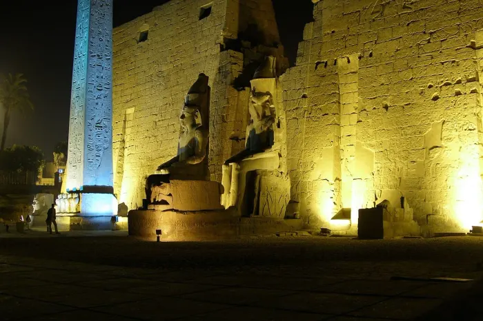 Luxor Temple at night, Luxor, Egypt